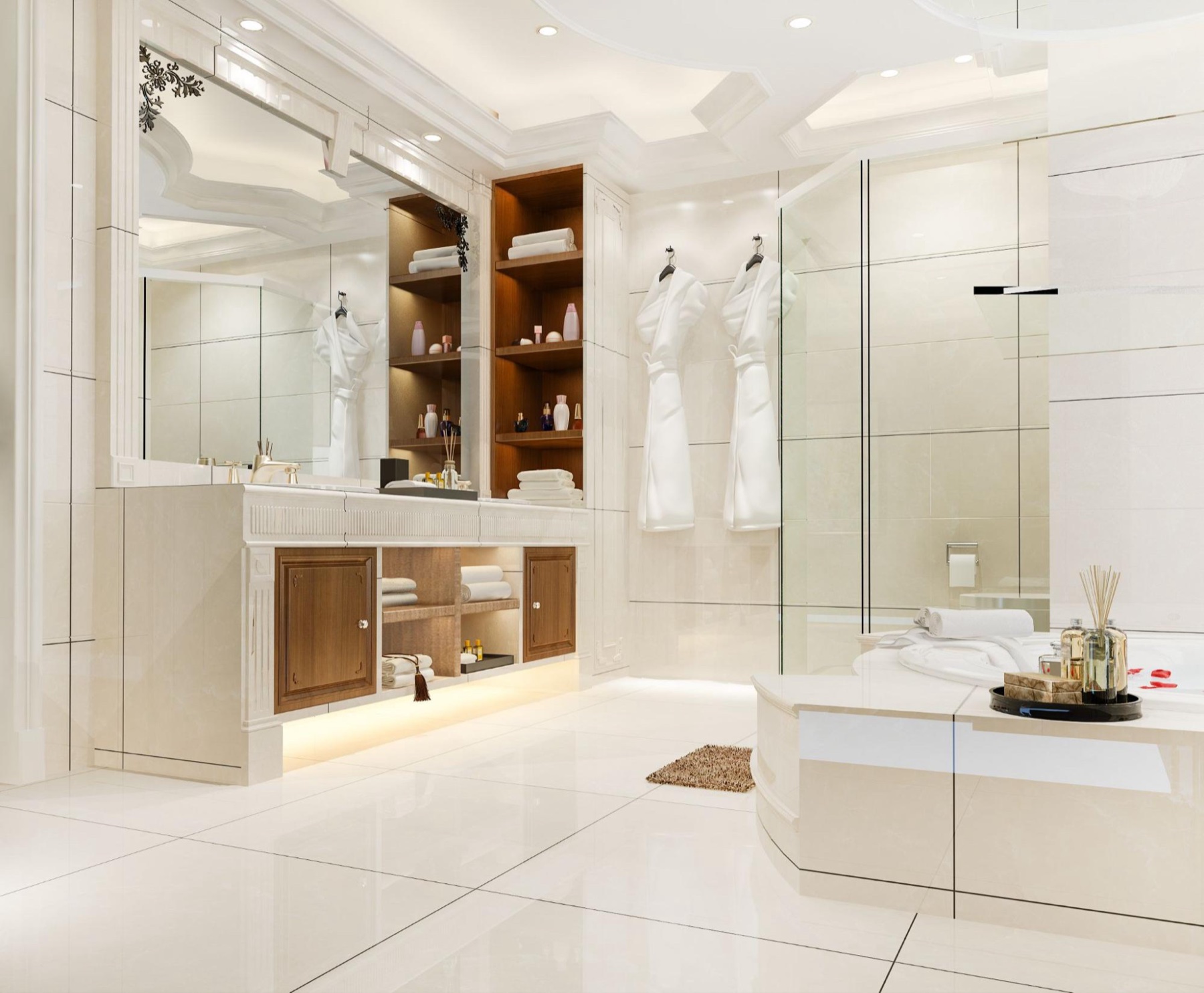 Finished bathroom renovation by Canyon Plumbing & Heating